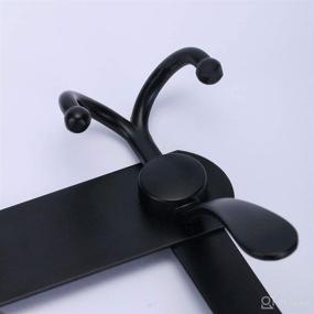 img 3 attached to 2-Pack Heavy Duty Over The Door Hooks and Coat Rack for Hanging Clothes, Hats, and Towels (Black)