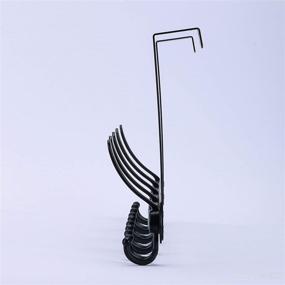 img 2 attached to 2-Pack Heavy Duty Over The Door Hooks and Coat Rack for Hanging Clothes, Hats, and Towels (Black)