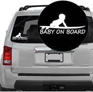 🏄 boy on surfboard baby on board sticker - white, 6" x 2.6" (sku: 304white6w) логотип