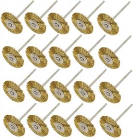 img 4 attached to 20 Pack Of NIUPIKA Brass Wire Wheel Brushes For Grinder Rotary Tools - Perfect For Polishing And Abrasion