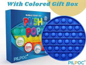 img 1 attached to PILPOC Pop Its Fidget Toys Push Pop Fidget Poppers Sensory Toys - Stress Reliever, Mind Relaxing, Anxiety Lowered, Push It Pop It Fidget, Fidgets Pop Its For Boys Pack, Small Pop Its Pack, Bubble Toy