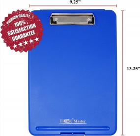 img 2 attached to Get Organized With Think2Master'S 3 Pack Blue Plastic Storage Clipboard - Heavy Duty And Sturdy With 150 Sheet Capacity!
