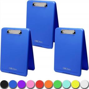 img 4 attached to Get Organized With Think2Master'S 3 Pack Blue Plastic Storage Clipboard - Heavy Duty And Sturdy With 150 Sheet Capacity!