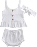 cute and comfortable 2pcs outfit set for newborn baby girls logo