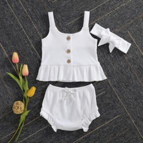 img 3 attached to Cute And Comfortable 2Pcs Outfit Set For Newborn Baby Girls