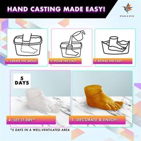 img 1 attached to 👶 Premium Infant Hand and Foot Casting Kit - Deluxe Baby Casting Kit for First Birthday, Christmas, and Newborn Gifts - Baby Feet Mold Kit - Baby Hand and Foot Mold Kit