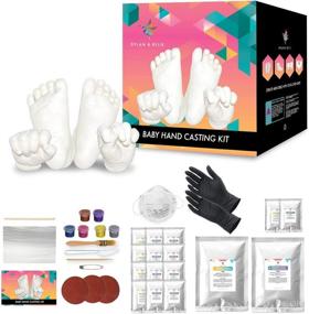 img 4 attached to 👶 Premium Infant Hand and Foot Casting Kit - Deluxe Baby Casting Kit for First Birthday, Christmas, and Newborn Gifts - Baby Feet Mold Kit - Baby Hand and Foot Mold Kit