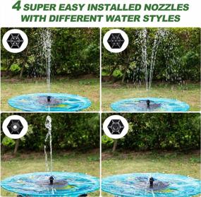 img 2 attached to 2.2W Solar Bird Bath Fountain Pump With 4 Nozzles - Mademax Outdoor Garden Pond Pool Fish Tank Water Feature