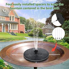 img 3 attached to 2.2W Solar Bird Bath Fountain Pump With 4 Nozzles - Mademax Outdoor Garden Pond Pool Fish Tank Water Feature