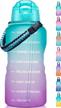 fidus 128oz motivational water bottle with paracord handle & removable straw - bpa free leakproof water jug with time marker to ensure sufficient hydration throughout the day logo