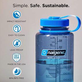 img 3 attached to Бутылка для воды Nalgene Sustain Tritan на 32 унции с широким горлышком - без бисфенола-А, изготовлена ​​из 50% переработанных пластиковых отходов