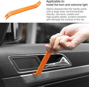 img 1 attached to 🔧 Yellow1 Moly Magnolia Auto Trim Removal Tool Set for Car Panel Door Window - Fastener Remover Pry Tool Kit with Auto Clip