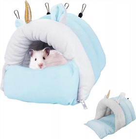 img 4 attached to Small Animal Pet Hideout Hanging Bed: Guinea Pig, Hamster, Rat & More - Perfect Holiday Gift!