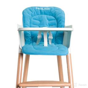 img 2 attached to Asunflower High Chair Cushion Replacement with Straps - Soft Sky Blue Mat Pad, Easy to Install