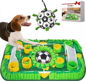 img 4 attached to Train Your Canine'S Foraging Skills With QDAN'S Soccer Ball And Snuffle Mat Combo!