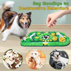 img 1 attached to Train Your Canine'S Foraging Skills With QDAN'S Soccer Ball And Snuffle Mat Combo!