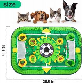 img 3 attached to Train Your Canine'S Foraging Skills With QDAN'S Soccer Ball And Snuffle Mat Combo!