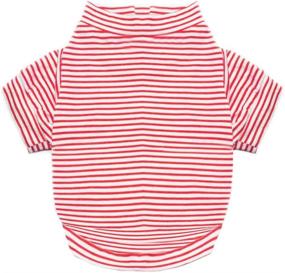 img 3 attached to 🐾 Stylish Pack of 3 Pet Striped T-Shirts for Small Dogs - Perfect for Puppy, Cat Boys, and Dog Girls