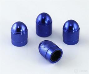 img 2 attached to 🚗 Slime 20130 Custom Series Blue Anodized Valve Caps: Enhance Your Vehicle's Style and Performance