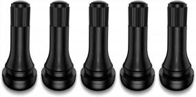 img 4 attached to Get A Durable And Easy-To-Install Set Of Tire Valve Stems: CKAuto TR413 Rubber Snap-In (5Pcs/Bag)