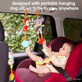 img 1 attached to TUMAMA 4 Pack Baby Toys: Hanging Crib Toys for Newborn Infant Development, Car Seat Stroller Soft Plush Rattles Toy for Babies (0-12 Months)