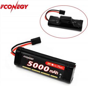 img 4 attached to Power Up Your RC Vehicles With FCONEGY NiMH Battery - 8.4V, 5000MAh, 7-Cell With TR Connector Hump Pack - Perfect For RC Cars And Trucks