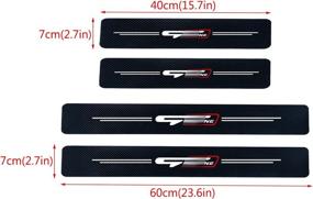 img 3 attached to 🚗 Enhance Your Kia's Style with WOigQing 4Pcs Gt Line Decal Stickers - Carbon Fiber Leather Car Door Sill Decoration Scuff Plate for Kia Soul Seltos Sportage Sorento Rio K5 Stinger NIRO (4)