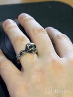 img 1 attached to Stainless Steel Skull Biker Ring review by Corey Owens