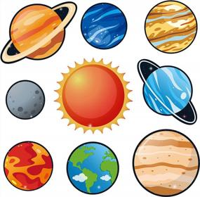 img 4 attached to 45Pcs Solar System Wall Decal Stickers - 9 Planets, Galaxy Cutouts For Bedroom Nursery Classroom Bulletin Board Displays Universe Theme Party Decorations