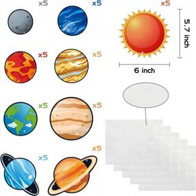 img 3 attached to 45Pcs Solar System Wall Decal Stickers - 9 Planets, Galaxy Cutouts For Bedroom Nursery Classroom Bulletin Board Displays Universe Theme Party Decorations