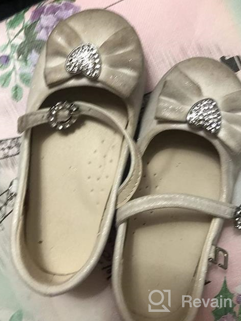 img 1 attached to Sparkling Style for Toddlers: 👼 Angel 22 Rhinestone Buckle Ballerina Flats review by Isaac Tutt