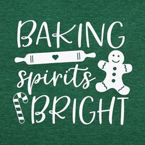 img 2 attached to Women'S Christmas Tee Shirt - Baking Spirits Bright Short Sleeve Casual Top