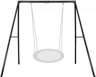 ikare heavy duty metal swing frame, extra large swing stand for kids and adults, supports up to 440 lbs, fits for most swings, great for indoor and outdoor activities, garden, backyard, playground logo