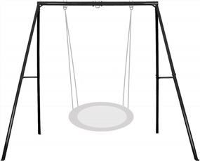 img 4 attached to IKARE Heavy Duty Metal Swing Frame, Extra Large Swing Stand For Kids And Adults, Supports Up To 440 LBS, Fits For Most Swings, Great For Indoor And Outdoor Activities, Garden, Backyard, Playground