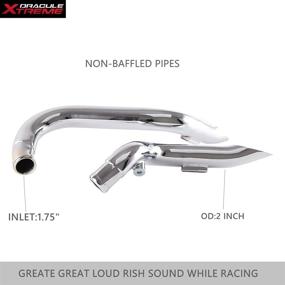 img 1 attached to 🏍️ High Performance 2" Exhaust for Harley Sportster: Ideal for Forward Control Models, including Sportster 1200, 883 Iron, Chrome, and More!