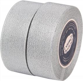 img 2 attached to 2 Rolls 25 Yards Glitter Metallic Silver Ribbon 1-1/2 Inches Wide For Gift Wrapping, Crafting, Hair Bows, Floral Projects.