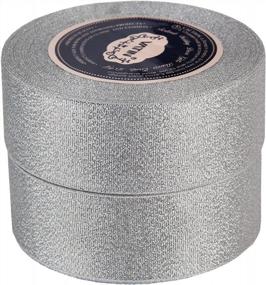 img 3 attached to 2 Rolls 25 Yards Glitter Metallic Silver Ribbon 1-1/2 Inches Wide For Gift Wrapping, Crafting, Hair Bows, Floral Projects.
