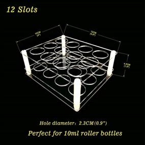 img 2 attached to 12-Slot Roller Bottles Holder: Efficient Display Shelf for Essential Oils Rollers, Vertical Storage Organizer - Acrylic Material with 0.9inch Hole Diameter, DIY Design