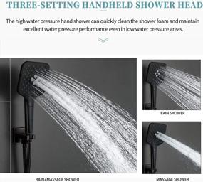 img 1 attached to Oil Rubbed Bronze Shower System With High Pressure 10" Rain Shower Head And Handheld Shower, 2-Way Valve, Gabrylly Shower Faucet Set