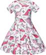 dress up your little girl in style: jurebecia dinosaur printed short sleeve dress for toddlers and kids logo