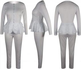 img 1 attached to Stylish Women'S Tracksuit Set: Zipper Jackets & Bodycon Leggings For Clubwear & Parties