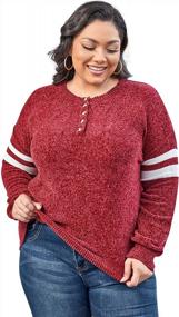 img 4 attached to 2022 Plus-Size Women'S Casual Sweater: Loose-Fitting Knit Pullover For Comfortable Fall Wear By DEARCASE