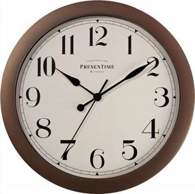 img 4 attached to 11.5" Farmhouse Wall Clock - PresenTime & Co Antique Bronze/Rustic Round Decorative Quartz Battery Operated Rustic Bronze Finish