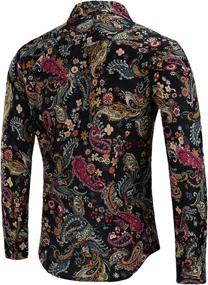 img 3 attached to QZH DUAO Shirts Casual Paisley Vintage Men's Clothing best: Shirts