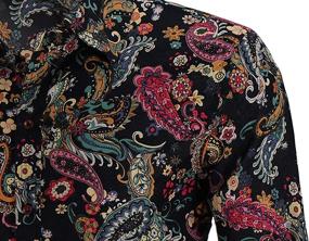 img 1 attached to QZH DUAO Shirts Casual Paisley Vintage Men's Clothing best: Shirts