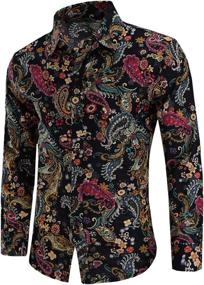 img 4 attached to QZH DUAO Shirts Casual Paisley Vintage Men's Clothing best: Shirts