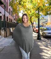 little me women's lightweight nursing breastfeeding cover - breathable wrap 🤱 for breast feeding - privacy cover for pumping moms at work - grey логотип