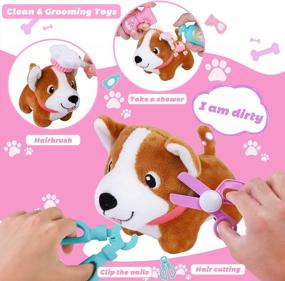 img 1 attached to 🐾 Gifts2U Pet Care Cage Play Set for Kids - Vet Clinic & Doctor Kit, Medical Pretend Role Play Dog Grooming Toys, Puppy Feeding Carrier Toy - Boys & Girls 3-8 Years
