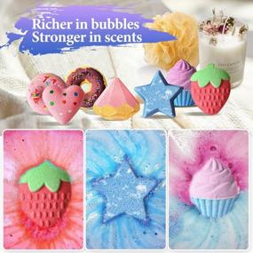 img 1 attached to Suntee Bath Bombs For Kids, 10 PCS Handmade Bubble Bath Bombs Gift Set, Rich In Essential Oils Organic Bath Bomb Spa Fizz Moisturize Natural Bombs Birthday Christmas Gifts For Boys Girls