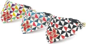 img 2 attached to PetSoKoo Bell Stylish Pattern 100 Cotton Safety Buckle Adjustable Cats for Collars, Harnesses & Leashes